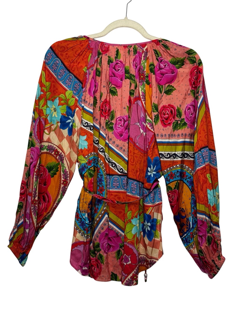 Spell NWT Aphrodite floral pink boho chic coastal cowgirl festival blouse - Picture 3 of 12